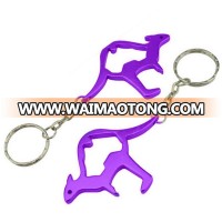 HXY Professionally Custom Different Styles Animal Shape Kangaroo Bottle Opener Keychain For Gifts