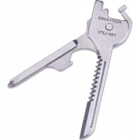 EDC Multi Function Tool Keychain with Wrench Crowbar Screwdriver Bottle Opener Skeleton Key Chain Ring Holder