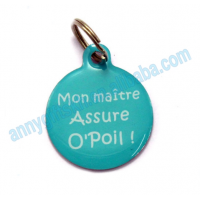 High quality slogan design qr code pet tag