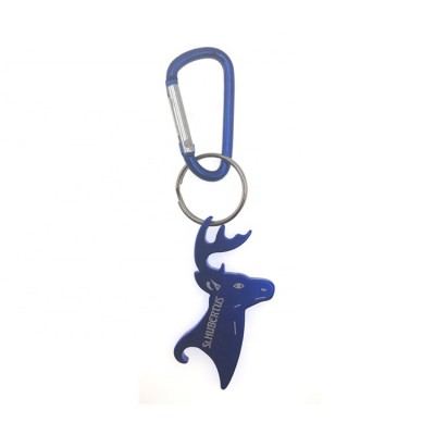 Outdoor portable keychain bottle opener custom logo aluminum deer carabiner  bottle opener