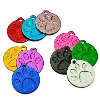 Promotional Engraved Debossed Pet Id Logo Customized Various Shape Abs Metal Dog Tags For Necklace