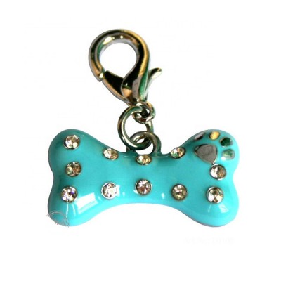 custom decorative bone shape rhinestone dog tag