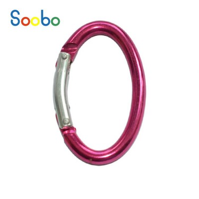 Manufacturer sale bag carabiner hook outdoor fashion red aluminum oval carabiner