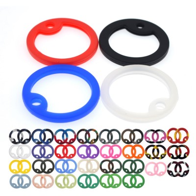 38mm Eco-Friendly Non-Toxic Pet Tag Silencer Customized Dog Tag Silicone Rubber Ring