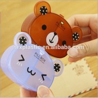 custom promotion 3 compartment plastic pocket pill box,custom cartoon plastic pocket pill box,custom plastic pill box supplier